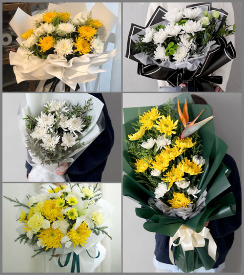 山东青岛平度市白沙河街道中店后村白事花束代送